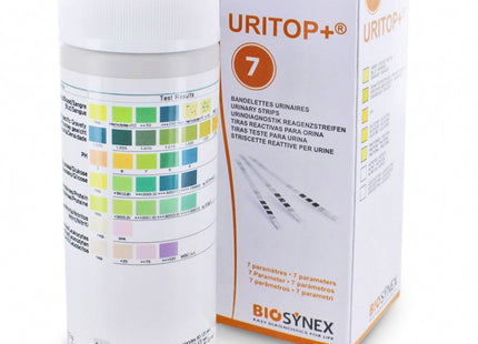 Bandelettes Urinaires 7 Paramètres Uritop+ par 100