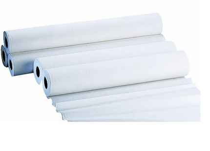 Draps d'Examen Lisses Blancs 70x38 cm par 12 Rouleaux