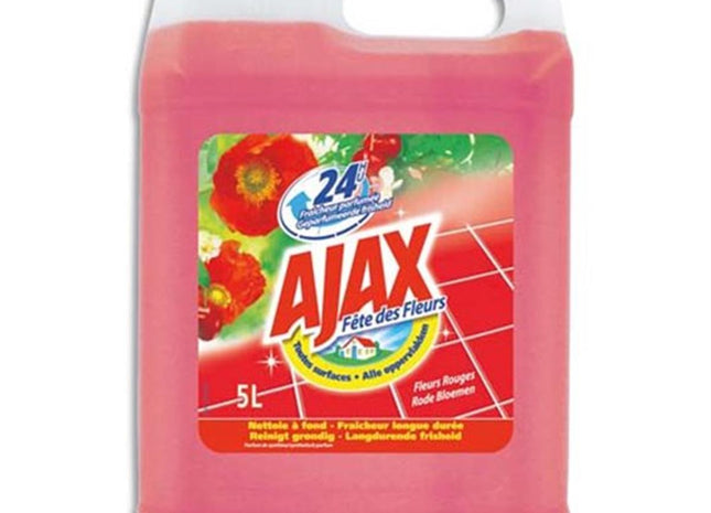 Détergent Multi-Usages Ajax Fleurs Rouges 5 Litres