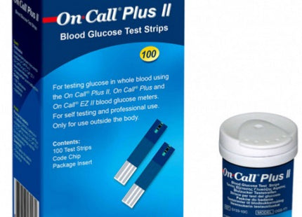 Bandelettes de Glycémie On Call Plus II par 100