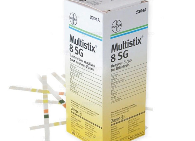 Bandelettes Urinaires Multistix 8 SG Bayer par 100