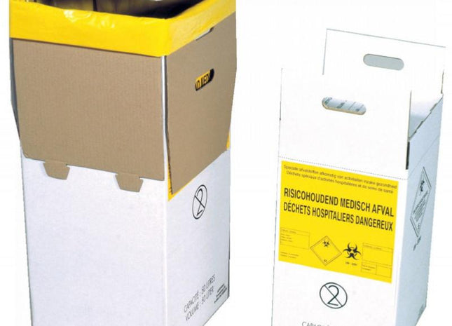 Conteneurs Carton DASRI Déchets Infectieux 50 Litres Forme Haute par 10