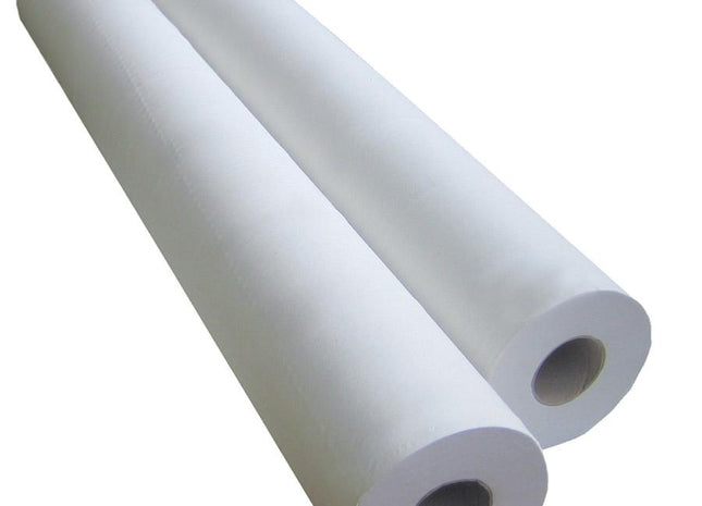 Draps d'Examen Lisses Blancs 60x38 cm par 12 Rouleaux