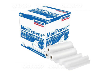 Draps d'Examen Papier Lisse Blanc 50x38 cm