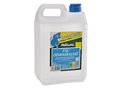 Eau Déminéralisée 5 Litres avec Bouchon Verseur