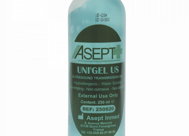 Gel Ultrasonique Bleu Uni'gel US Asept 50 ml