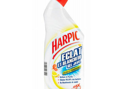 Gel WC Eclat et Blancheur avec Javel Citron Pamplemousse Harpic 750 ml