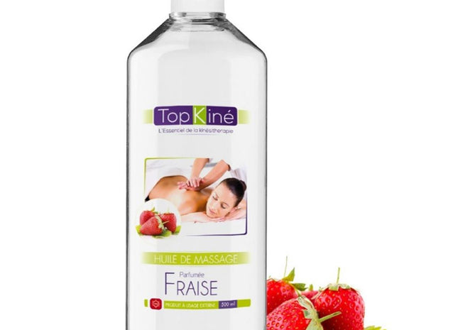 Huile de Massage Parfumée Fraise Top'Kiné 500 ml