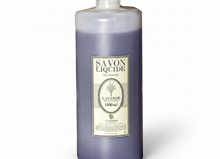 Savon de Marseille liquide à la lavande 1 litre fond blanc