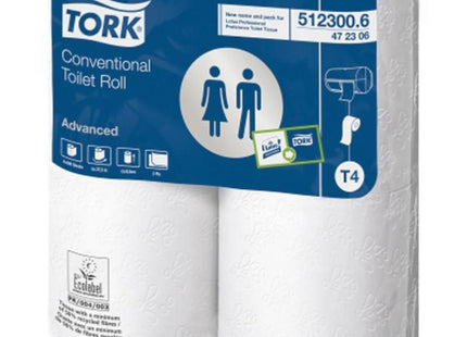 Papier Hygiénique Tradition Gaufré 2 Plis par 108 Rouleaux Tork