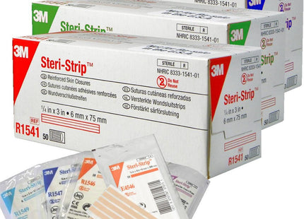 Steri-Strip 3M Sutures Cutanées Adhésives 100 mm x 12 mm Boite de 50