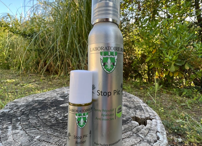 Anti Moustique 100% Naturel aux Huiles Essentielles Stop Pic 100 ml + Roller  10 ml